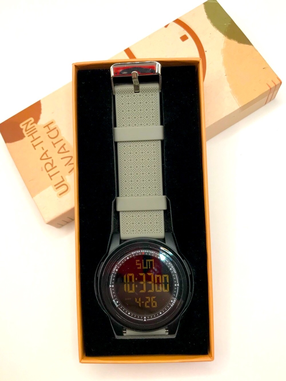 Lavaredo Gray Digital Sport Watch with Silicone Strap